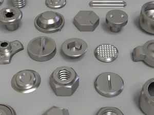 bolts and knobs-part-1-100 pieces 3D Model