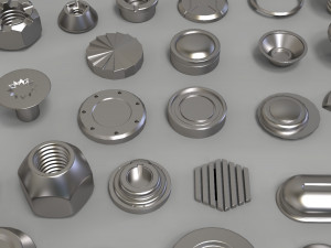 bolts and knobs-part-1-100 pieces 3D Модель