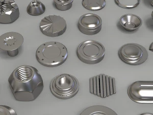 bolts and knobs-part-1-100 pieces 3D Model