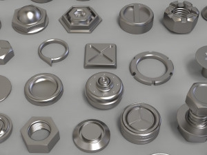 bolts and knobs-part-1-100 pieces 3D Модель