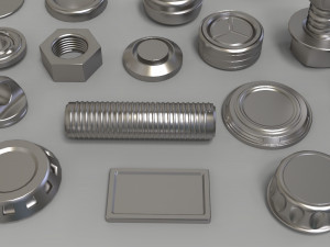 bolts and knobs-part-1-100 pieces 3D Модель