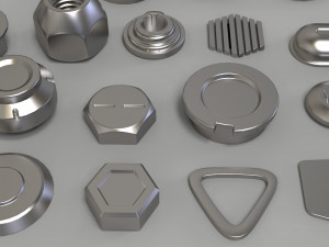 bolts and knobs-part-1-100 pieces 3D Модель