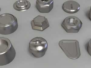 bolts and knobs-part-1-100 pieces 3D Модель