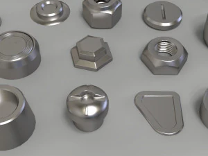 bolts and knobs-part-1-100 pieces 3D Model