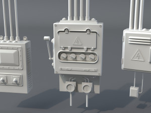 industrial switches - 20 pieces 3D Модель