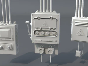 industrial switches - 20 pieces 3D Model