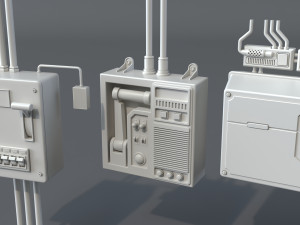 industrial switches - 20 pieces 3D Модель