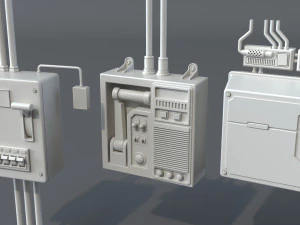 industrial switches - 20 pieces 3D Model