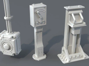industrial switches - 20 pieces 3D Model