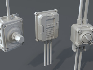 industrial switches - 20 pieces 3D Модель