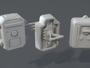 industrial switches - 20 pieces 3D Model