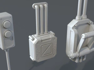 industrial switches - 20 pieces 3D Model
