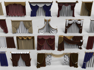 curtains - part - 1 - 20 pieces 3D Model