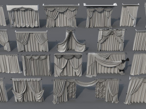 curtains - part - 1 - 20 pieces 3D मॉडल