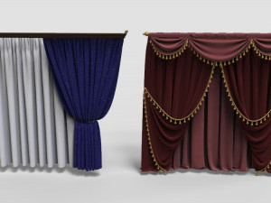 curtains - part - 1 - 20 pieces 3D मॉडल