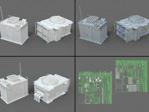 cole&ccedil;&atilde;o de telhado de constru&ccedil;&atilde;o - 1 - 40 pe&ccedil;as Modelo 3D