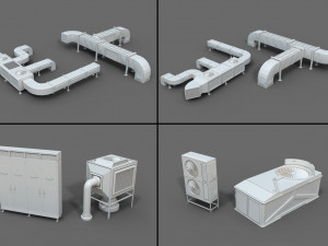 building roof collection - 1 - 40 pieces Model 3D
