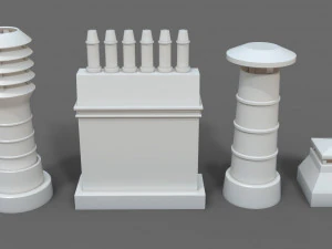 cole&ccedil;&atilde;o de telhado de constru&ccedil;&atilde;o - 1 - 40 pe&ccedil;as Modelo 3D