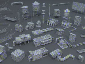 building roof collection - 2 - 40 pieces Modelo 3D