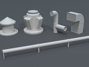 building roof collection - 2 - 40 pieces Modelo 3D