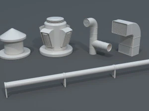 building roof collection - 2 - 40 pieces 3D Model