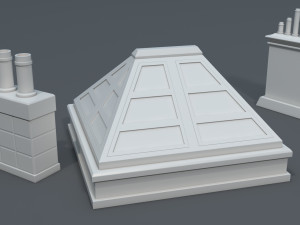 building roof collection - 2 - 40 pieces Modelo 3D