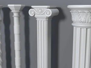 columns collection -1 - 10 pieces 3D Model