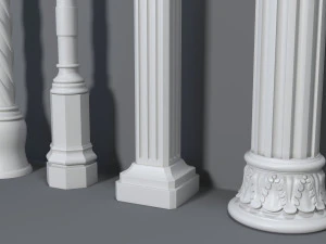columns collection -1 - 10 pieces 3D Model