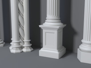 columns collection -1 - 10 pieces 3D Model