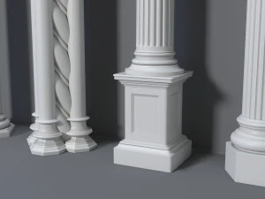 columns collection -1 - 10 pieces 3D Model