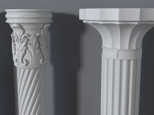 columns collection -1 - 10 pieces 3D Model