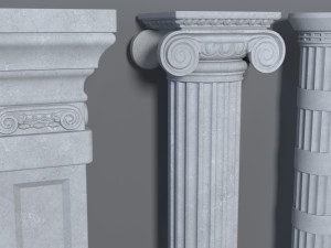 columns collection -2 - 10 pieces Model 3D
