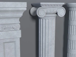 columns collection -2 - 10 pieces 3D Model