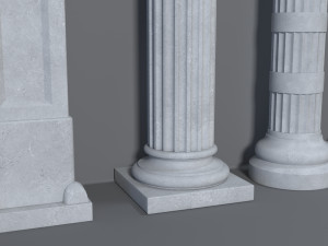 columns collection -2 - 10 pieces Model 3D