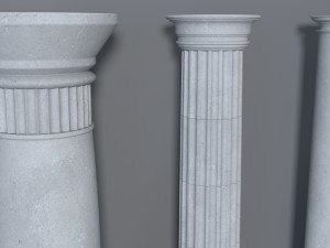 columns collection -2 - 10 pieces Model 3D