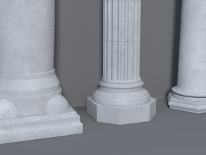 columns collection -2 - 10 pieces Model 3D