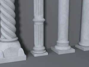 columns collection -2 - 10 pieces 3D Model