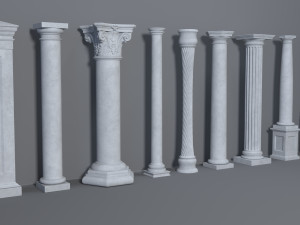 columns collection -3 - 10 pieces 3D 模型