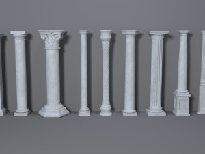 columns collection -3 - 10 pieces 3D 模型