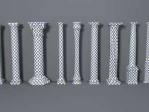 columns collection -3 - 10 pieces 3D 模型