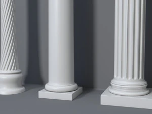 columns collection -3 - 10 pieces 3D Model