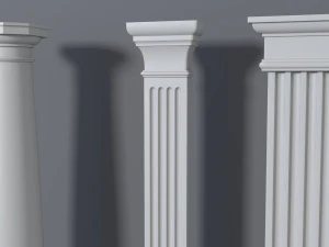 columns collection -3 - 10 pieces 3D Model
