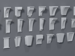 corbels collection -1 - 25 pieces Modelo 3D