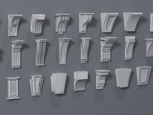 corbels collection -1 - 25 pieces Modello 3D