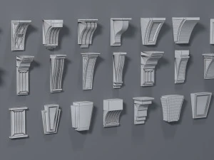 corbels collection -1 - 25 pieces 3D Model