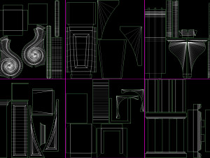 corbels collection -1 - 25 pieces Modello 3D