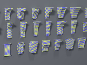 corbels collection -1 - 25 pieces Modello 3D