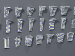 corbels collection -1 - 25 pieces 3D Model