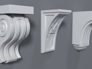 corbels collection -1 - 25 pieces Modello 3D