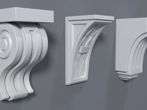 corbels collection -1 - 25 pieces 3D Model